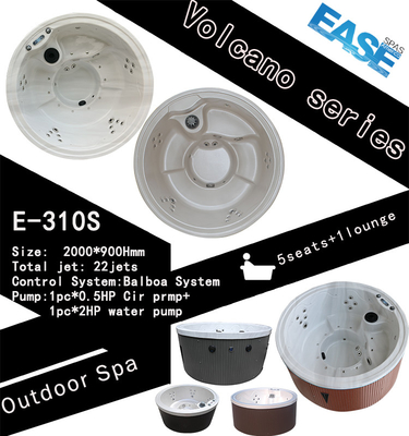 E-310S Ease Spas Arylic فضای باز 6 نفره جکوزی گرداب استخر ماساژ گردابی